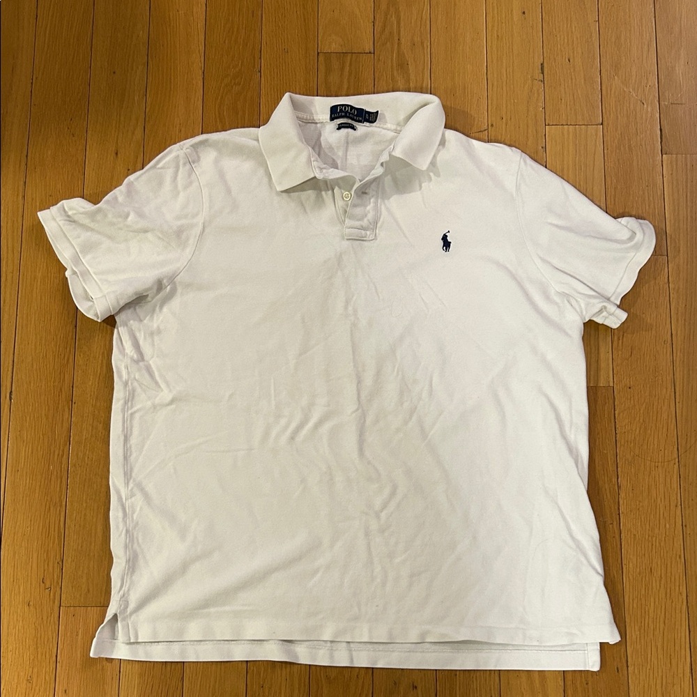 Polo Ralph Lauren Men's Solid White Polo Shirt Cotton Classic Logo XL